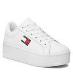 Plateau Sneaker von Tommy Jeans, in der Farbe Weiss, aus Textil, andere Perspektive, Vorschaubild