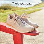 Plateau Sneaker von marco tozzi, in der Farbe Beige, aus Textil, andere Perspektive, Vorschaubild