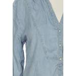 Klassische Bluse von Calvin Klein Jeans, in der Farbe Blau, andere Perspektive, Vorschaubild