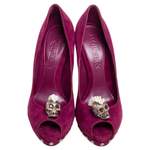 Klassische Pump von Alexander McQueen Pre-owned, in der Farbe Lila, andere Perspektive, Vorschaubild