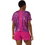 T-Shirt von ASICS, in der Farbe Lila, aus Polyester, andere Perspektive, Vorschaubild