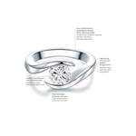 Solitär-Ring von Trilani, in der Farbe Silber, andere Perspektive, Vorschaubild