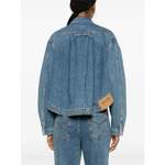 Jeansjacke von Moschino, in der Farbe Blau, aus Denim, andere Perspektive, Vorschaubild