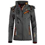 Softshelljacke von geographical norway, in der Farbe Grau, andere Perspektive, Vorschaubild