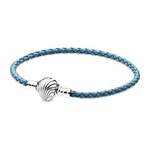 Blaues Lederarmband der Marke PANDORA