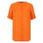 Blusenshirt von Doris Streich, in der Farbe Orange, aus Leinen, andere Perspektive, Vorschaubild