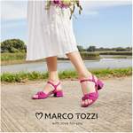 Sandale von marco tozzi, in der Farbe Rosa, aus Textil, andere Perspektive, Vorschaubild