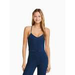 Jumpsuit von Bershka, in der Farbe Blau, aus Jeans, andere Perspektive, Vorschaubild