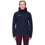 Softshelljacke von mammut, in der Farbe Blau, aus Polyester, andere Perspektive, Vorschaubild