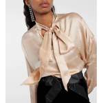 Bluse von Balenciaga, in der Farbe Beige, andere Perspektive, Vorschaubild