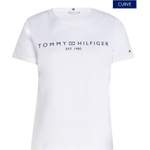 Rundhalsshirt von Tommy Hilfiger Curve, in der Farbe Weiss, aus Jersey, andere Perspektive, Vorschaubild