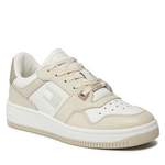 Plateau Sneaker von Tommy Jeans, in der Farbe Beige, aus Leder, andere Perspektive, Vorschaubild