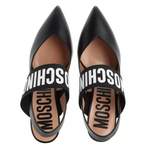 High Heel Pump von Moschino, in der Farbe Schwarz, aus Leder, andere Perspektive, Vorschaubild