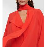 Seidenbluse von Victoria Beckham, in der Farbe Rot, aus Seide, andere Perspektive, Vorschaubild