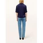 Satinbluse von CLAUDIE PIERLOT, in der Farbe Blau, aus Polyester, andere Perspektive, Vorschaubild