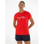 T-Shirt von Tommy Hilfiger, in der Farbe Rot, aus Jersey, andere Perspektive, Vorschaubild