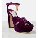 Plateausandale von Jimmy Choo, in der Farbe Lila, andere Perspektive, Vorschaubild