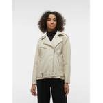 Lederjacken & Kunstlederjacke von Vero Moda, in der Farbe Beige, aus Polyester, andere Perspektive, Vorschaubild