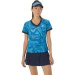 Tennisshirt von ASICS, in der Farbe Blau, aus Polyester, Vorschaubild