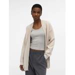 Strickjacke von Object, in der Farbe Beige, aus Polyester, andere Perspektive, Vorschaubild