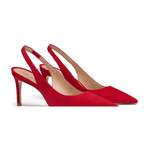 Klassische Pump von Stuart Weitzman, in der Farbe Rot, andere Perspektive, Vorschaubild