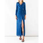 Partykleid von Doris S, in der Farbe Blau, aus Polyester, andere Perspektive, Vorschaubild