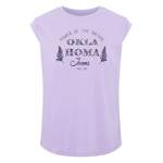 T-Shirt von Oklahoma Jeans, in der Farbe Lila, aus Baumwolle, andere Perspektive, Vorschaubild