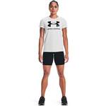 T-Shirt von Under Armour, in der Farbe Weiss, aus Polyester, andere Perspektive, Vorschaubild