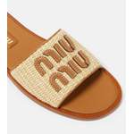 Pantolette von Miu Miu, in der Farbe Beige, andere Perspektive, Vorschaubild