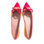 Klassische Ballerina von Pretty Ballerinas, in der Farbe Orange, aus Textil, andere Perspektive, Vorschaubild