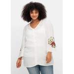 Longbluse von sheego by Joe Browns, in der Farbe Weiss, aus Viskose, andere Perspektive, Vorschaubild