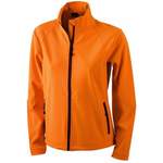 Softshelljacke von James & Nicholson, in der Farbe Orange, andere Perspektive, Vorschaubild