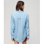 Bluse von Superdry, in der Farbe Blau, aus Leinen, andere Perspektive, Vorschaubild