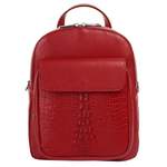 Cityrucksack von cluty, in der Farbe Rot, aus Leder, andere Perspektive, Vorschaubild