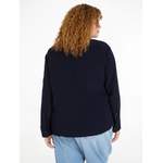 Klassische Bluse von Tommy Hilfiger Curve, in der Farbe Blau, aus Webstoff, andere Perspektive, Vorschaubild