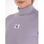 Rollkragenpullover von Calvin Klein Jeans, in der Farbe Lila, andere Perspektive, Vorschaubild