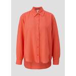 Klassische Bluse von QS, in der Farbe Orange, aus Baumwolle, andere Perspektive, Vorschaubild