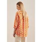 Klassische Bluse von Seidensticker, in der Farbe Orange, aus Leinen, andere Perspektive, Vorschaubild