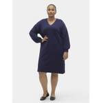 Strickkleid von Vero Moda Curve, in der Farbe Blau, andere Perspektive, Vorschaubild