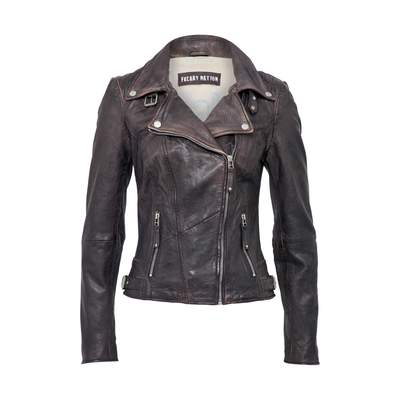 Preisvergleich für Jacke \'Ester\', in der Farbe Schwarz, aus Leder, Größe XS  | Ladendirekt