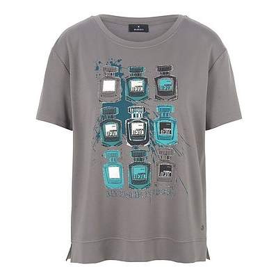 Preisvergleich für WC | T-Shirt 42, Shirt Elasthan, Farbe aus V-Kragen Ladendirekt MONARI GTIN: Grau, in 4052269654391 der