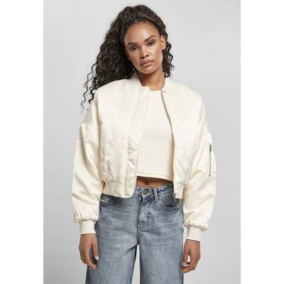 Preisvergleich für URBAN CLASSICS in Weiß, Oversized Ladies Bomber Farbe | Ladendirekt Satin aus Short Damen (1-St), der Polyester Bomberjacke Jacket