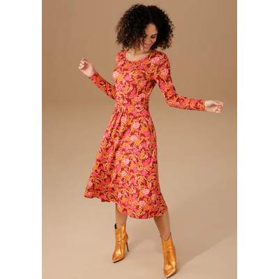 Preisvergleich für Aniston CASUAL Jerseykleid, mit romantischem Blumendruck,  aus Viskose, Größe 48 - N-Gr, GTIN: 8698700209469 | Ladendirekt | Jerseykleider