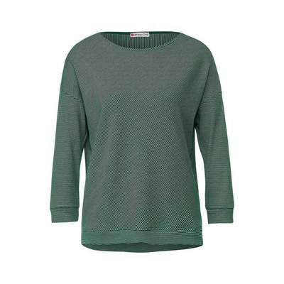 Preisvergleich für STREET ONE Ladendirekt Größe Grün, Farbe in GTIN: Langarmshirt, aus Baumwolle, der | 38, 4063056542357