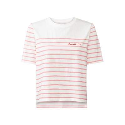 Preisvergleich für LASCANA T-Shirt Damen weiß-rosé gestreift Gr.36/38, aus  Baumwolle, Größe 36/38, GTIN: 8681619546497 | Ladendirekt