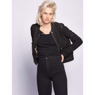 Größe XL, Polyester, | Gr. Ladendirekt Maze Preisvergleich Damen schwarz für Lederjacke XL aus
