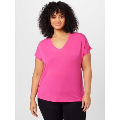 mit | V-Ausschnitt-Rosa, für Preisvergleich in Moda Curve Pink Ladendirekt - T-Shirt M, 5715367521772 Vero Größe GTIN: