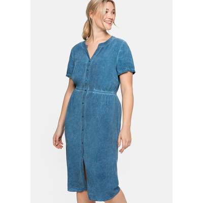 Preisvergleich für Sheego Blusenkleid Kleid, aus Viskose, in  Oil-dyed-Waschung, GTIN: 4063136244096 | Ladendirekt