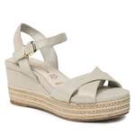 Espadrille von tamaris, in der Farbe Beige, aus Leder, andere Perspektive, Vorschaubild