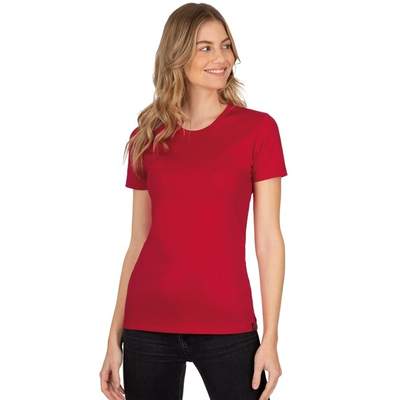 Preisvergleich für Trigema T-Shirt TRIGEMA Schickes Damen T-Shirt in  Öko-Qualität, in der Farbe Rot, aus Baumwolle, Größe XXL, GTIN:  4064082072191 | Ladendirekt